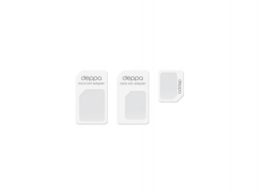 Адаптер Deppa 74000 (белый, для Nano/Micro SIM card) [ DEP-74000 ]