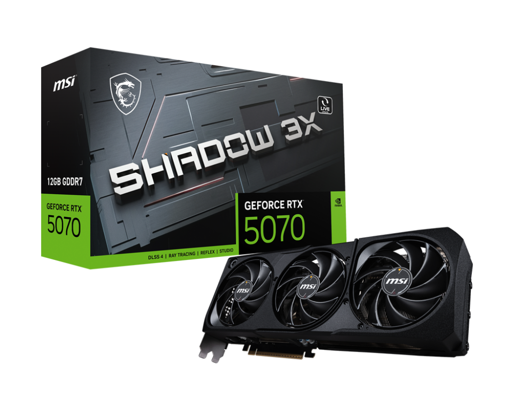 Видеокарта MSI GeForce RTX 5070 12G SHADOW 3X OC