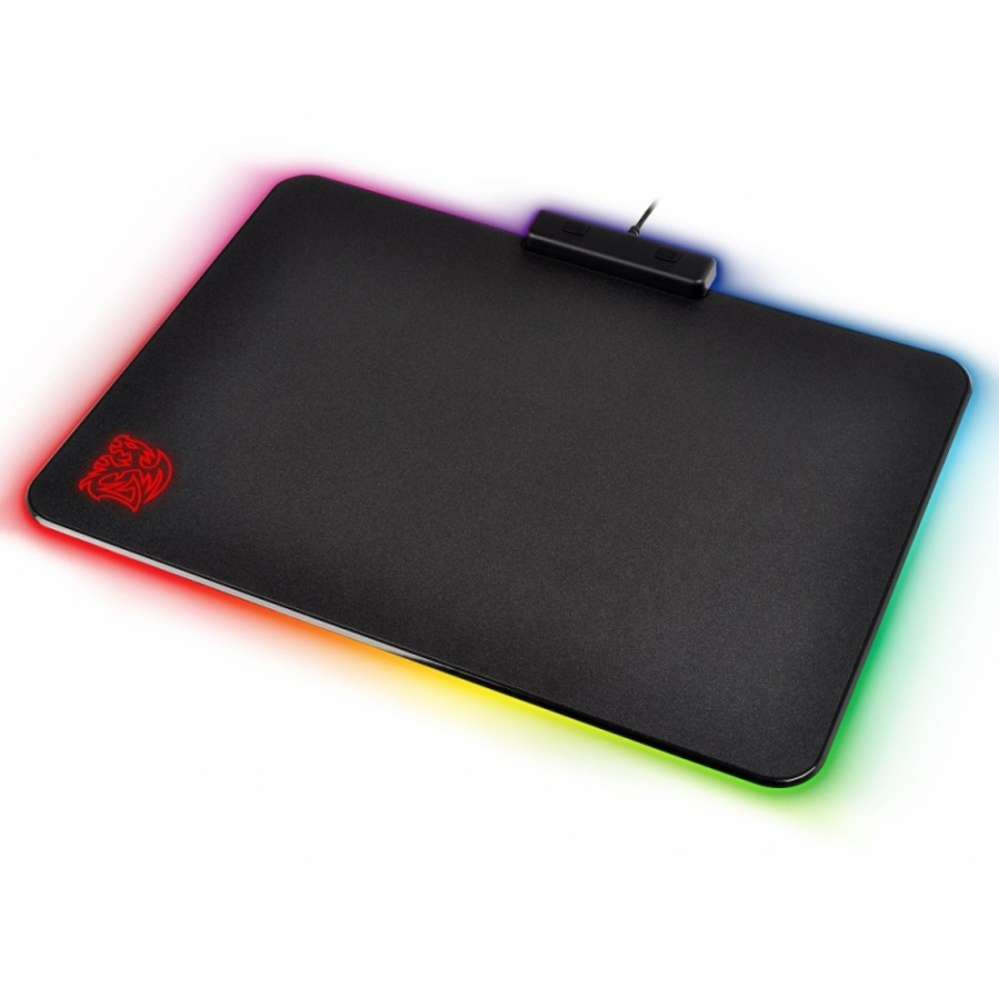Коврик игровой M Thermaltake Tt eSPORTS Draconem RGB - Hard Edition (ткань, резиновое основание, черный, 355x255x4 мм, 420 г, баланс точности и скорос