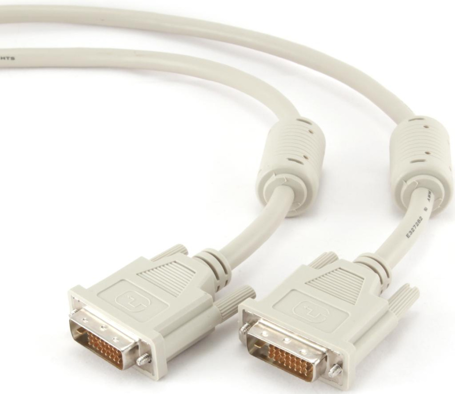 Кабель DVI видеосигнала Gembird (DVI-D (male) - DVI-D (male), 10.0 м, позолоченные контакты, 2 ферритовых кольца, экранирование, Dual-Link) [ CC-DVI2-