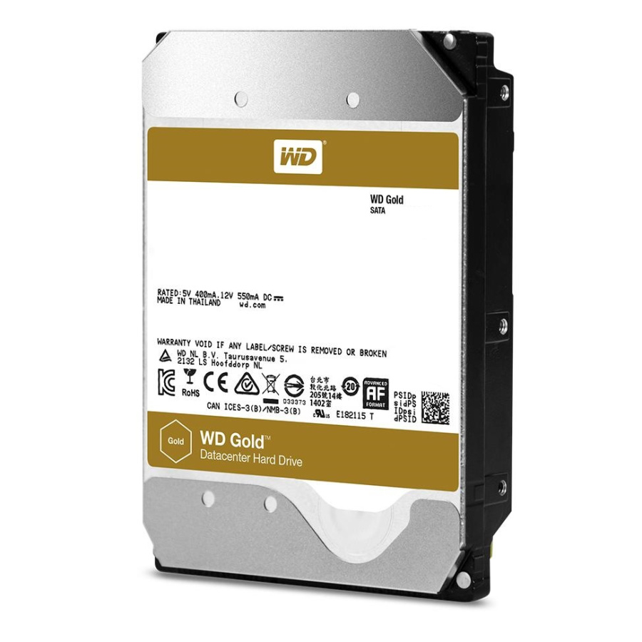 Жесткий диск SerialATA 3.5" 2000 GB WD Gold (WD2005FBYZ) (7200 об/м, 128 MB, SATA600, для центров обработки данных, 512n, толщина 26.1 мм) OEM [ WD200