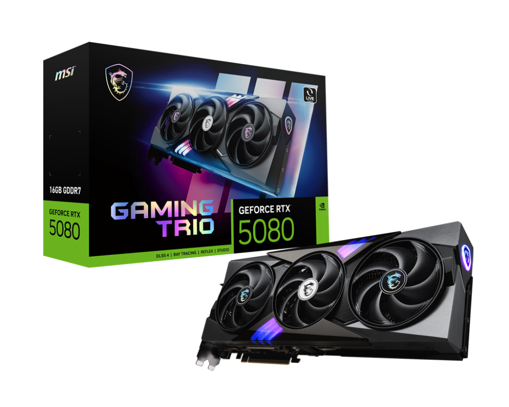 Видеокарта MSI GeForce RTX 5080 16G GAMING TRIO