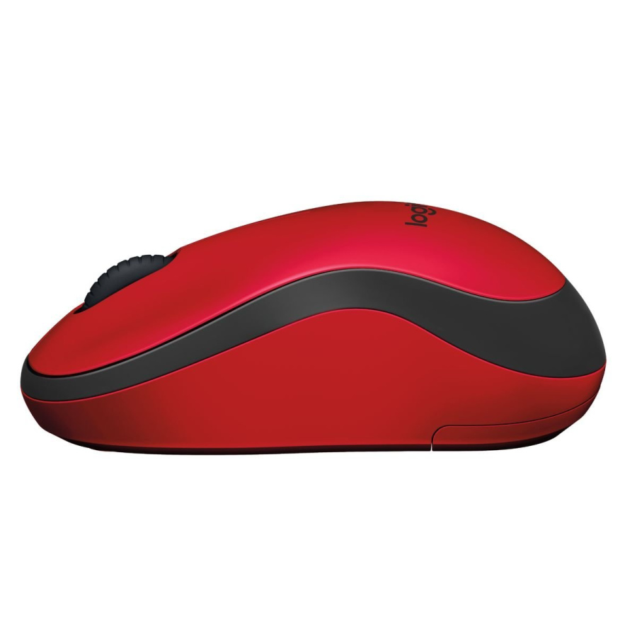 Мышь беспроводная мобильная Logitech M220 Silent Red (черно-красный, USB, оптика, 1000 dpi, 3 кл., симметричный дизайн, RF 2.4GHz, 1 x AA) [ 910-00488