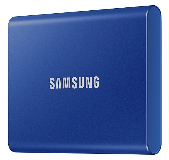 Внешний накопитель SSD USB3.2 Gen2 Type-C 1000 GB Samsung (1000 МБ/сек) T7 (голубой) [ MU-PC1T0H/WW ]