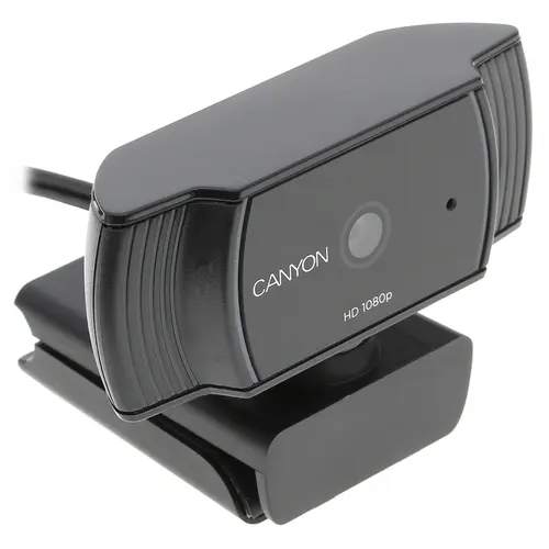 Веб-камера Canyon CNS-CWC5 (черный, USB 2.0 Type-A,  CMOS 2 Mpix, 1920x1080 / 30fps, встроенный мономикрофон с шумоподавлением, 65 град., автофокус, R