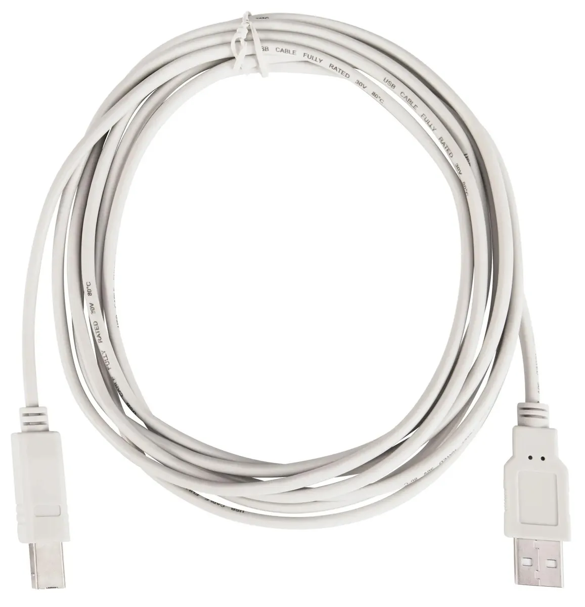 Кабель Buro (USB Type A (male) - USB Type B (male), 3.0 м, белый, пакет) [ USB-A-B-3C ]