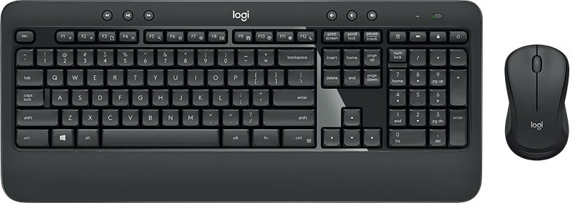 Беспроводные клавиатура + мышь Logitech MK540 Advanced (черный, USB, мембранная кл-ра, компактная кл-ра, лазерная мышь, 1000 dpi, RF 2.4GHz, влагозащи