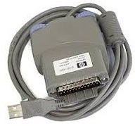 Кабель USB 2.0 HP LJ 1000w (серый, интерфейсный с электроникой) [ Q1342-60001, Q1342-69001 ]