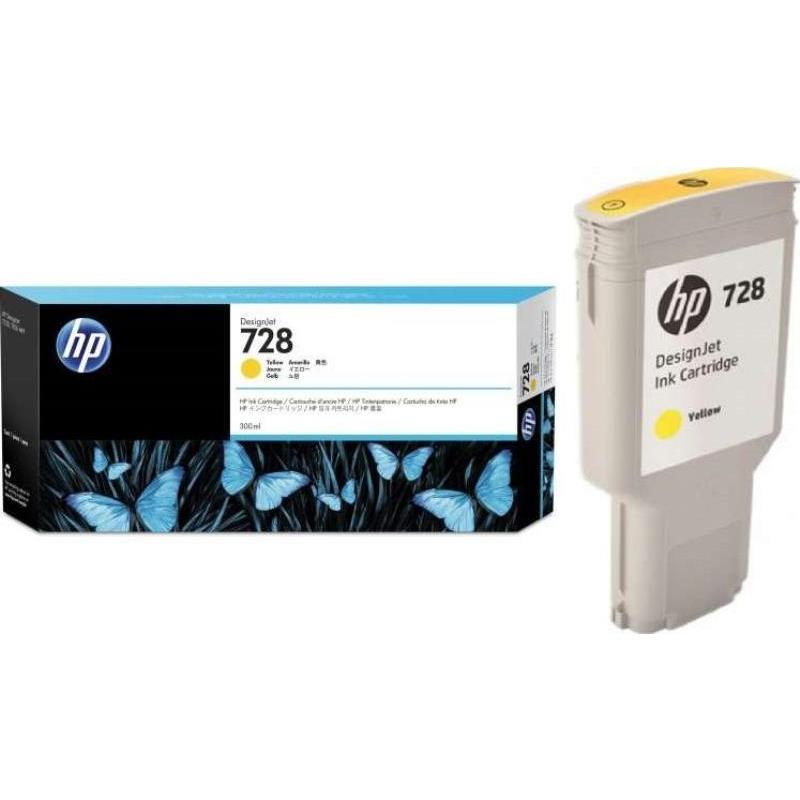 Картридж HP 728 [ F9K15A ] (yellow, 300 ml) для HP DJ T730/T830