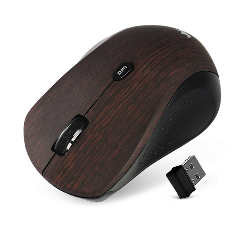 Мышь беспроводная Crown CMM-929W (черно-коричневый, USB, оптика, 1600 dpi, 4 кл., симметричный дизайн) [ CMM-929W ]