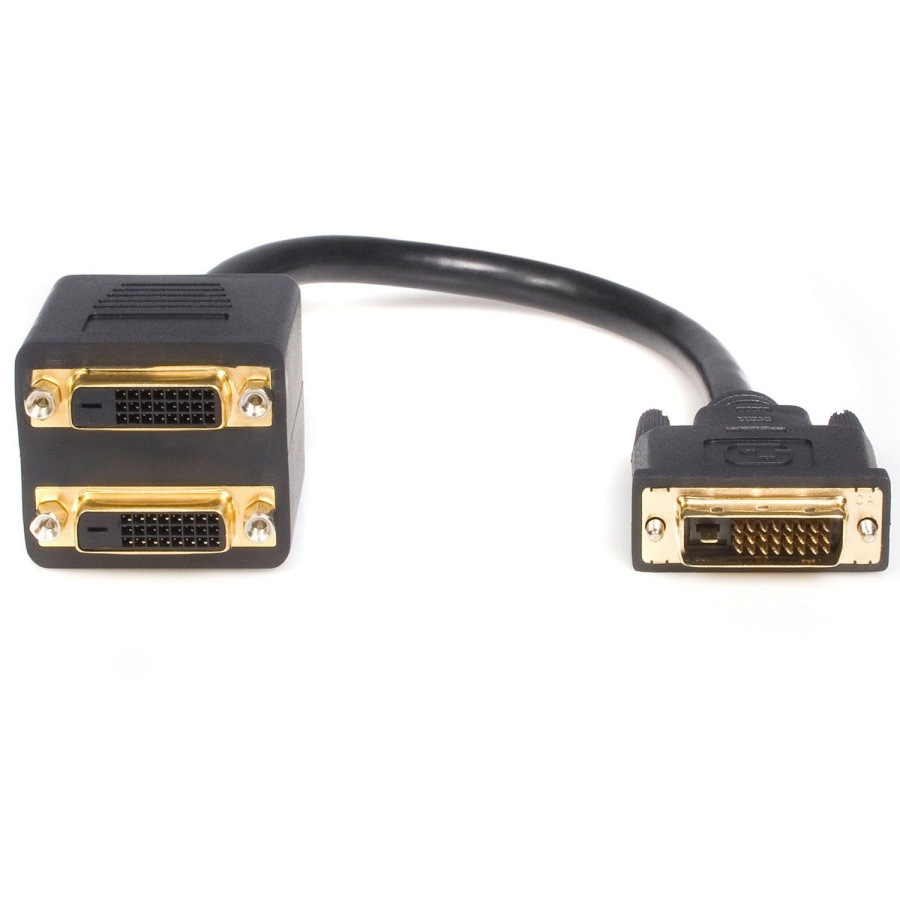 Разветвитель DVI-D-сигнала Espada [ EDVIM2xDVIF25 ] (2:1, кабель DVI-D к 2 одинаковым мониторам, пассивный, 0.25 м)