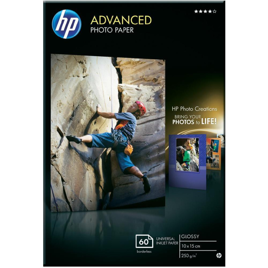 Фотобумага HP для для струйных, глянцевая (10x15 см) 60 л. (250 г/м2, Advanced Photo) [ Q8008A ]
