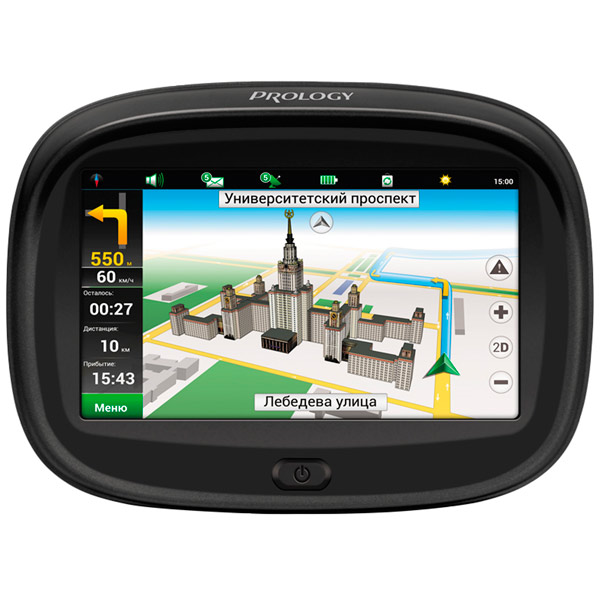 GPS-навигатор МОТО Prology Moto (MSTAR 800 МГц, 4,3 ", ПЗУ 4 GB/ОЗУ 128 МВ GB,  microSD, Bluetooth, Microsoft WinCE 6.0, 1300, черный, 131 х 96 х 35 м