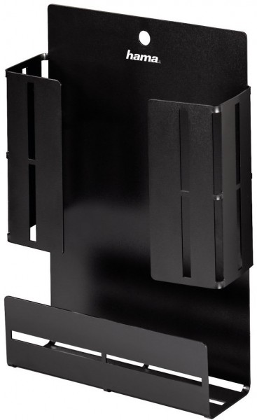 Коробка для хранения аксессуаров ТВ HAMA TV Equipment Box (черный, для ПДУ, кабелей и т.п., крепление болтами M8 на стену или VESA-отверстия телевизор