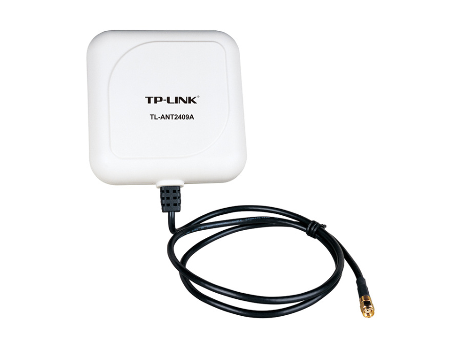 Антенна WiFi внутренняя TP-Link [ TL-ANT2409A ] (панельная 120x120x40 mm, в комплекте кабель длиной 1 м, направленная, RP-SMA, 9 dBi)