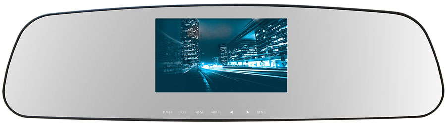 Уцененный товар Видеорегистратор в зеркале TrendVision MR-712GP (серый, вскрыта упаковка, USB2.0 x 1, Ambarella A7LA70D, голосовые подсказки, оператив