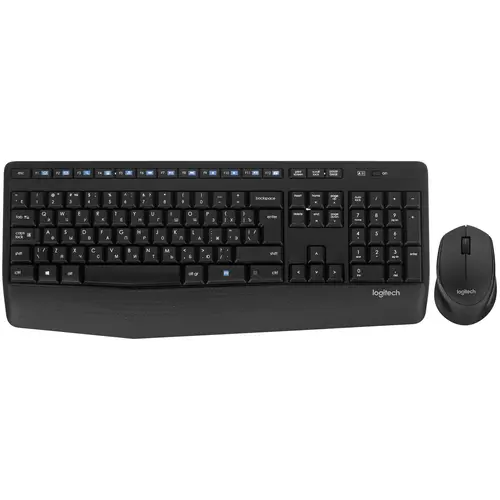Беспроводные клавиатура + мышь Logitech MK345 Comfort Wireless Combo (черный, USB, мембранная кл-ра, полноразмерная кл-ра, оптическая мышь, 2xAAA+1xAA