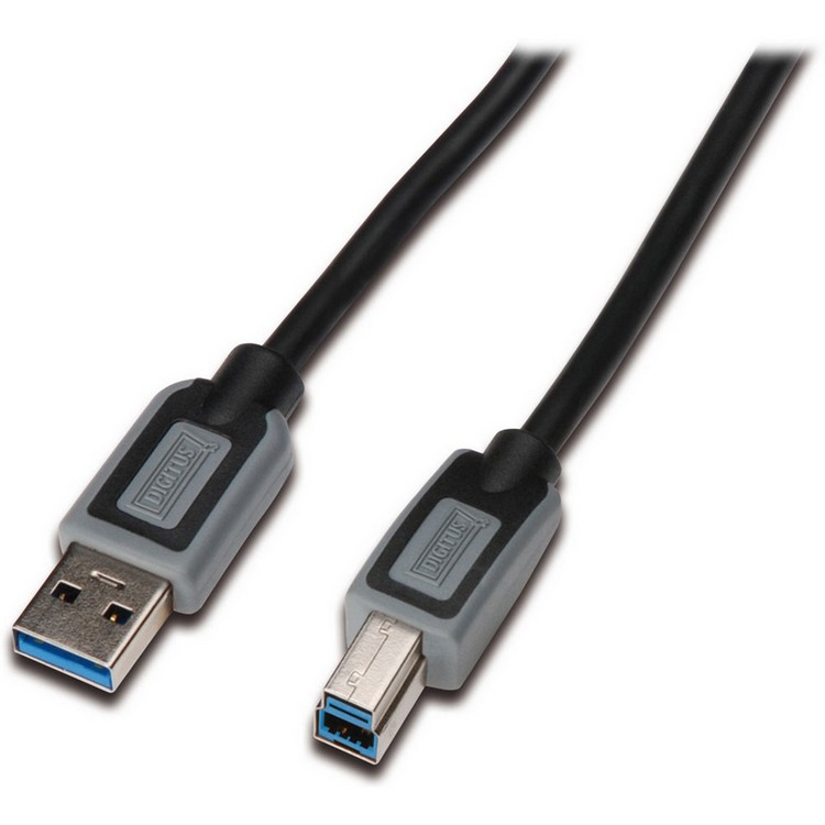 Кабель USB 3.0 DIGITUS (USB Type A (male) - USB Type B (male), 1.0 м, черный, двойное экранирование) [ DB-272366 ]