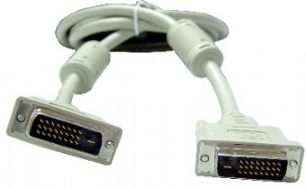 Уцененный товар Кабель DVI видеосигнала Gembird Cablexpert (DVI-D (male) - DVI-D (male), 10.0 м, позолоченные контакты, 2 ферритовых кольца, экранирование, Dual-Link) [ CC-DVI2-10M ] (без упаковки)