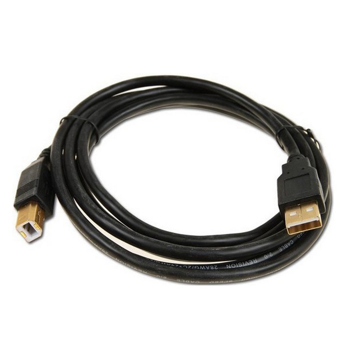 Кабель USB 2.0 Gembird (USB Type A (male) - USB Type B (male), 3.0 м, черный, позолоченные контакты, профессиональная серия) [ CCP-USB2-AMBM-10 ]