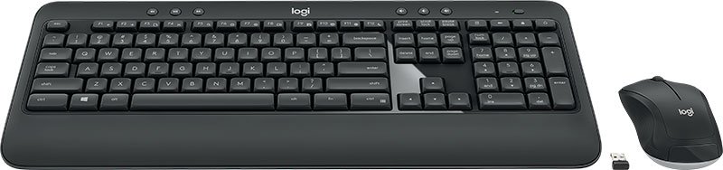 Беспроводные клавиатура + мышь Logitech MK540 Advanced (черный, USB, мембранная кл-ра, компактная кл-ра, лазерная мышь, 1000 dpi, RF 2.4GHz, влагозащи