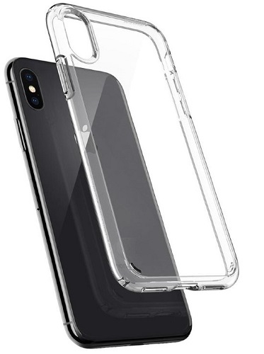Накладка для Apple iPhone X, TFN (прозрачная серебристая, силикон) [ TFN-RS-07-008GLZSL ]