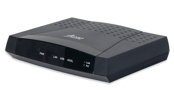 Уцененный товар Модем внешний ADSL Acorp Sprinter@ADSL LAN120M/i Annex A (Б/У, царапины и потертости, нет Ethenet кабеля и сплитера, без упаковки, сплиттер в комплекте  (Annex A), RJ-45 + USB, до ADSL2+ Мбит/с)